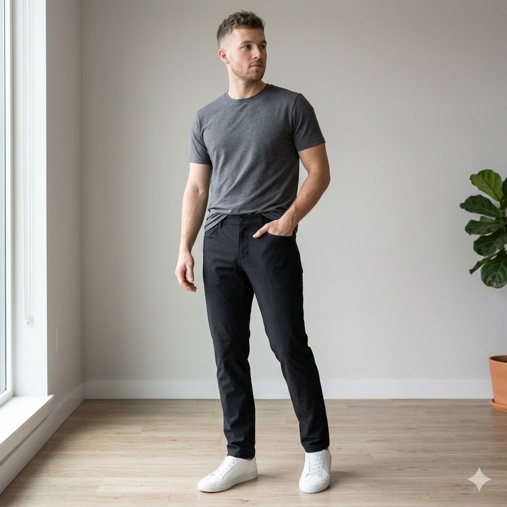 Lululemon ABC Classic-Fit 5 Pocket‎ Pant Mens 30 Warpstreme Black Golf Travel